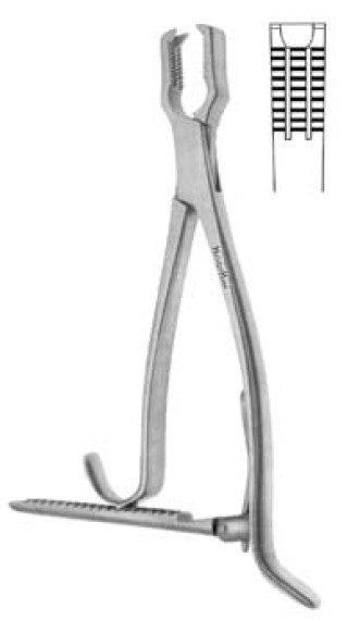 MH27-7 Integra Miltex KERN BONE HOLDING FORCEPS 6-3/4, WITH RATCHET