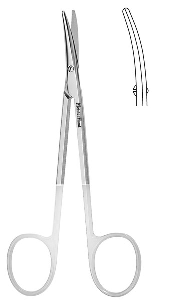 MH5-314TC Integra Miltex STRABISMUS SCISSORS 4-1/2, TC, CURVED
