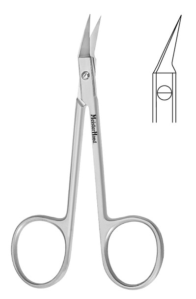 MH9-110 Integra Miltex O'BRIEN STITCH SCISSORS 3-3/4, ANGLED,SHARP POINTS