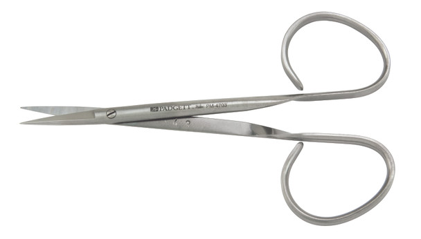 Integra Miltex Iris Scissors, 4-1/8, Straight, Sharp Tips, Ribbon