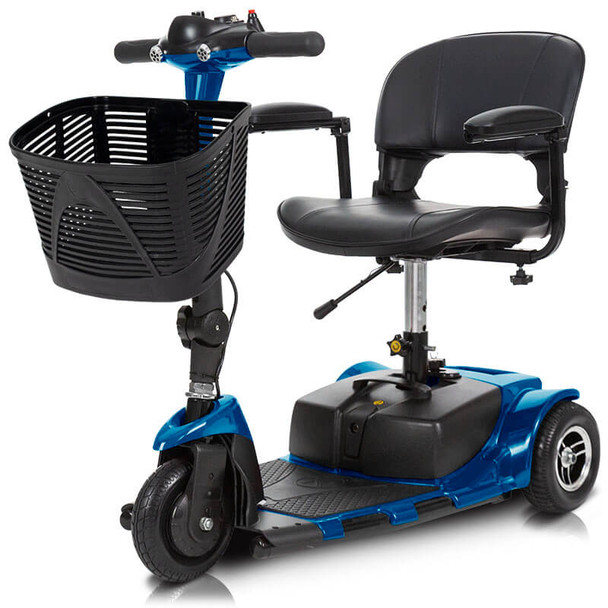 MOB1025BLU Vive Health 3 Wheel Mobility Scooter, 12.4 M Range, 265 Lb Capacity, Blue