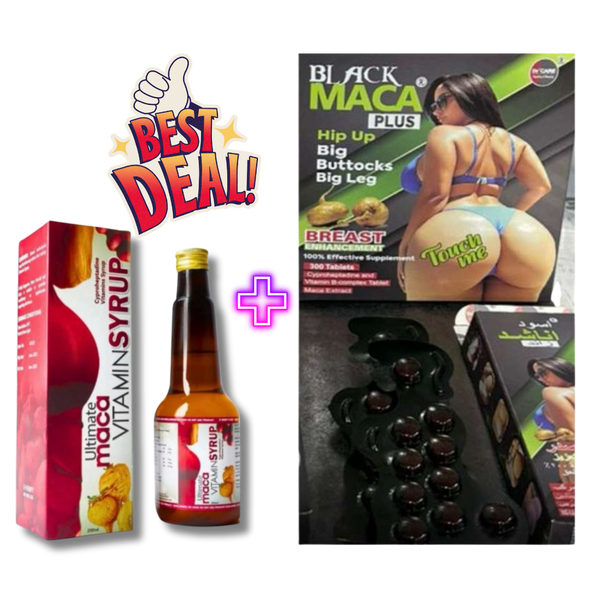 Supreme Curves Enhancement Bundle – Ultimate Maca Root Syrup + Black Maca Pills