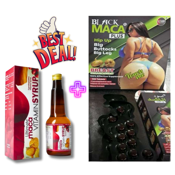 Supreme Curves Enhancement Bundle – Ultimate Maca Root Syrup + Black Maca Pills