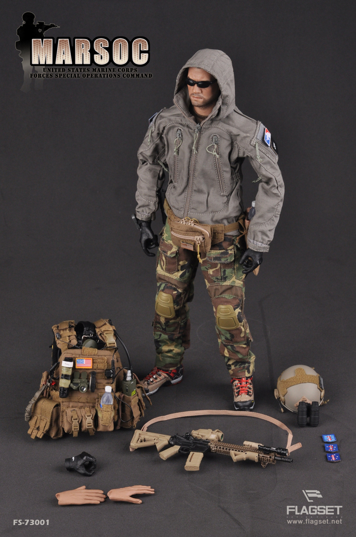 UnitedStatesMa1/6フィギュア MARSOC FLAGSET製