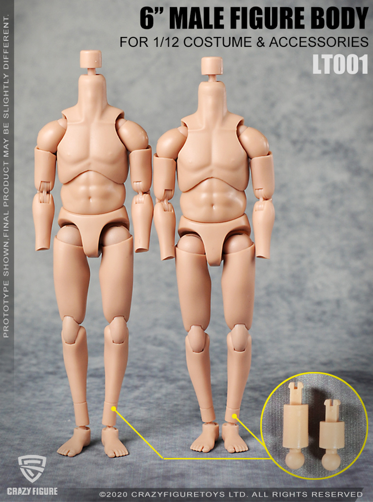 Crazy Figure - 1/12 Multi Joint Movable Male Body with Neck