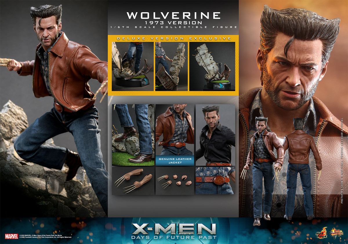 Hot Toys Statuetta Wolverine (Versione 1973) – X-Men: Giorni Di Un Futuro Passato – Versione Deluxe 1/6, 30 Cm