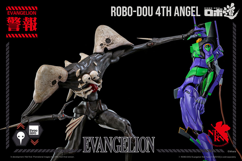 Threezero ROBO-DOU Evangelion Accessory Pack - Set Accessori Con Piattaforma, Pistola Gatling 440mm E Lancia Di Cassius Per Action Figure - 3