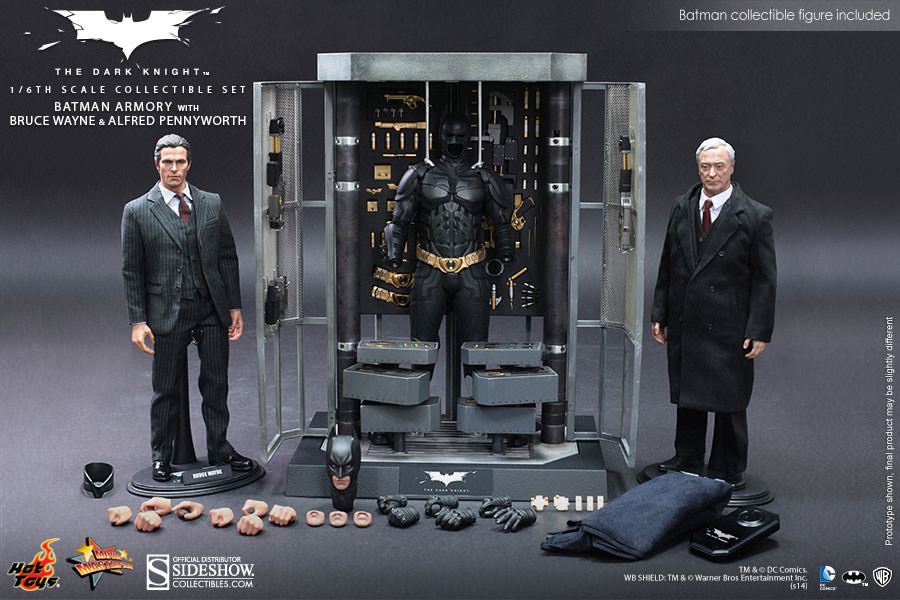 Hot Toys - TDKR - Batman Armory with Batman, Alfred and Bruce Wayne