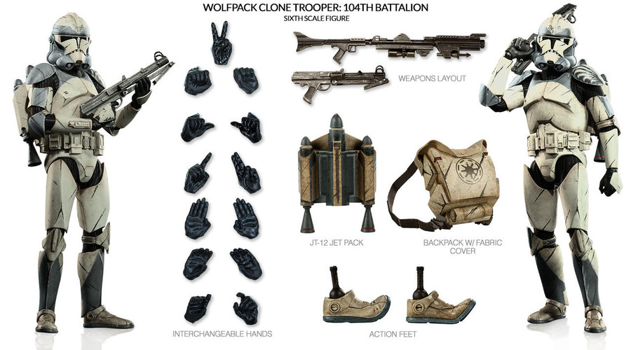 Sideshow - Star Wars - Wolfpack Clone Trooper - 104th Battalion