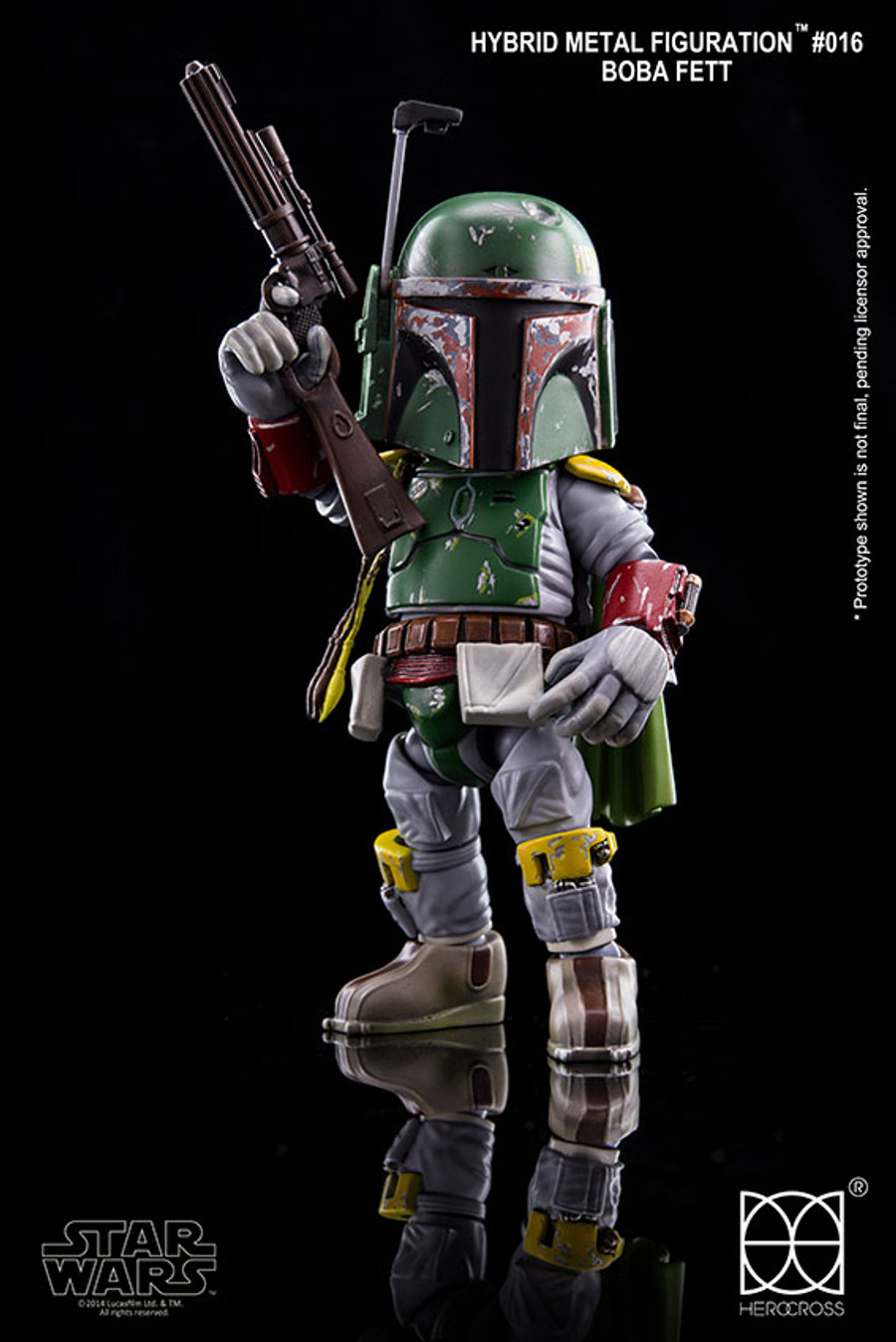 HEROCROSS - Star Wars Boba Fett Diecast Action Figure (Hybrid Metal Figuration 016 )