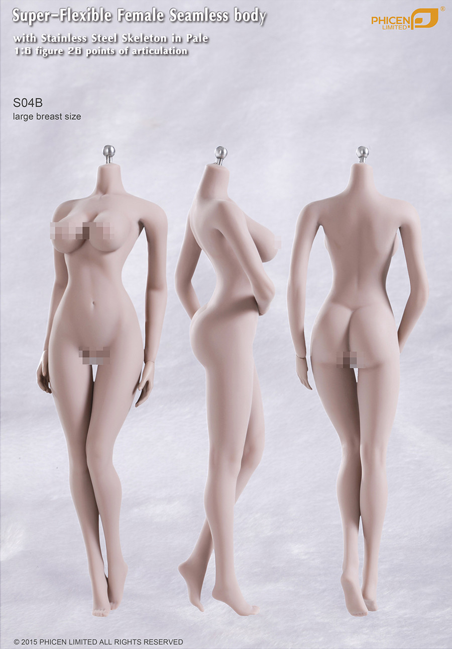 Phicen - Seamless Stainless Steel Female Body in Pale - Large Size Breast