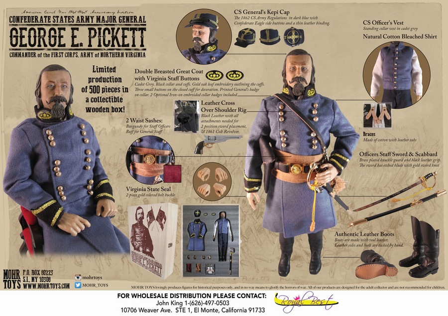 MOHR Toys - Confederate States Army Major General Commander - George E. Pickett