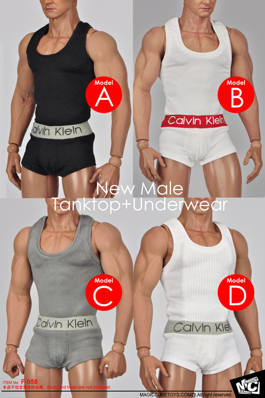 MC Toys - Male Tanktop and Underwear - White Cotton