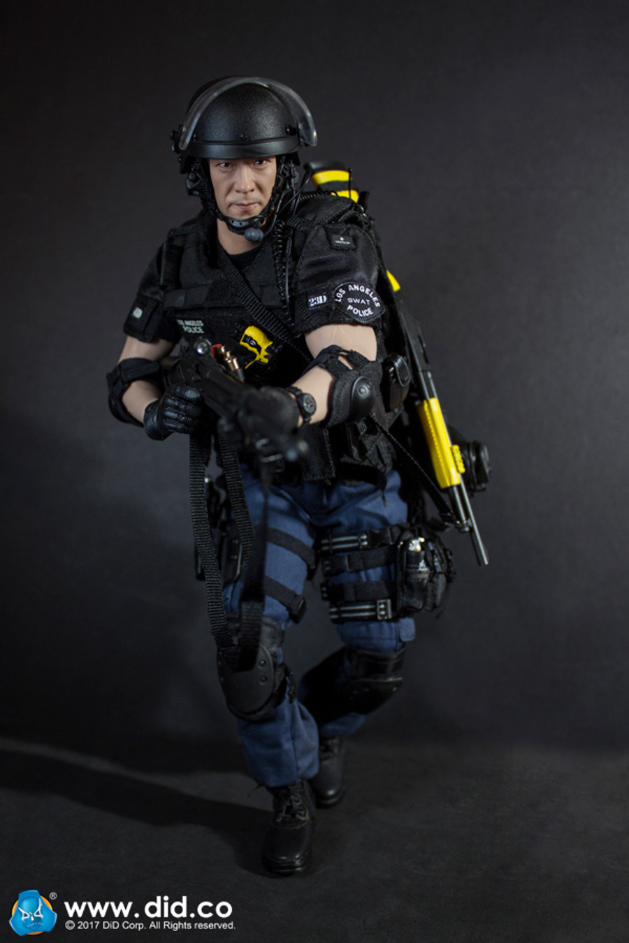 SWAT LAPD　ヘルメット 1:6 BBI LAPD SWAT Mendez Black PASGT Helmet for 12