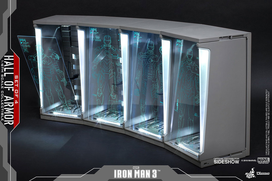 Hot Toys - Diorama Series - Iron Man 3: Hall of Armor Set of 4