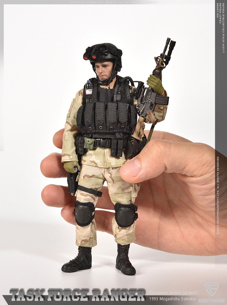 Crazy Figure - 1/12  Rangers Task Force 1993 "Operation Gothic Snake" Somalia-Mogadishu Area - Master Sergeant