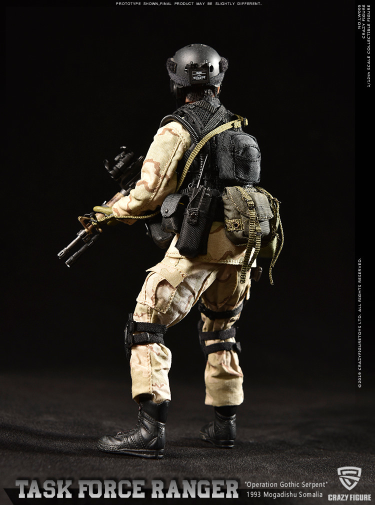 Crazy Figure - 1/12  Rangers Task Force 1993 "Operation Gothic Snake" Somalia-Mogadishu Area - Master Sergeant