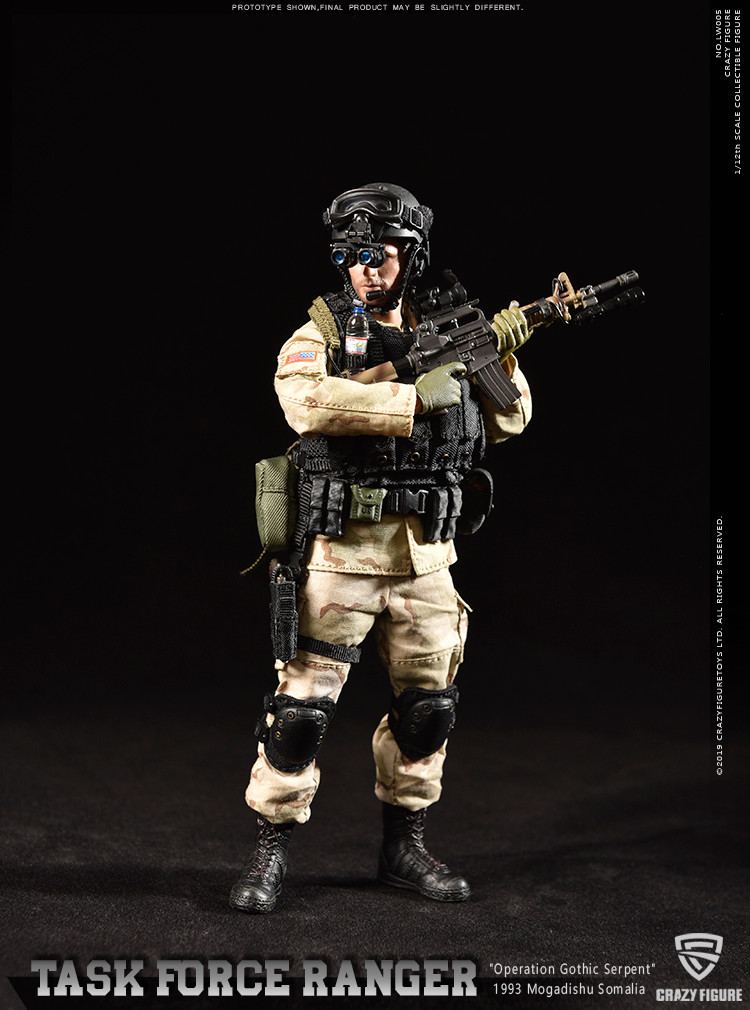 Crazy Figure - 1/12  Rangers Task Force 1993 "Operation Gothic Snake" Somalia-Mogadishu Area - Master Sergeant