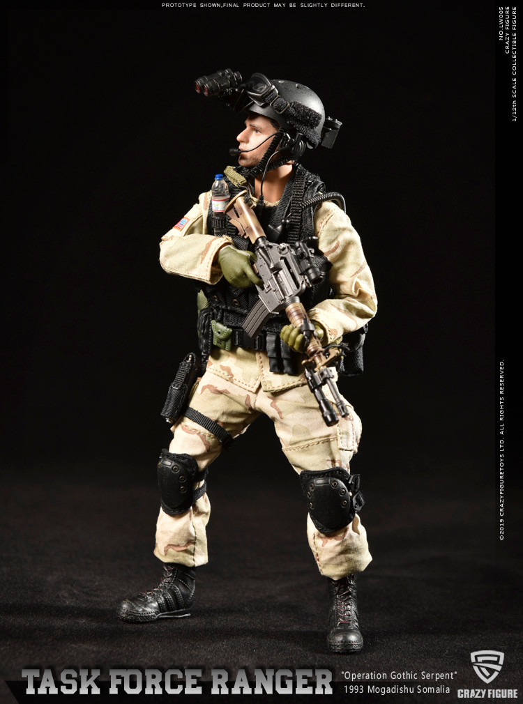 Crazy Figure - 1/12  Rangers Task Force 1993 "Operation Gothic Snake" Somalia-Mogadishu Area - Master Sergeant
