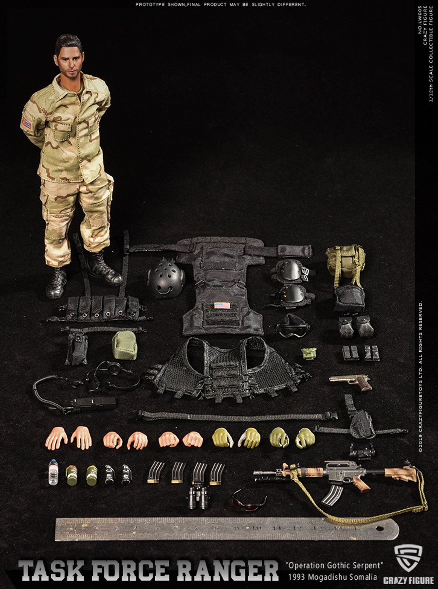 Crazy Figure - 1/12  Rangers Task Force 1993 "Operation Gothic Snake" Somalia-Mogadishu Area - Master Sergeant