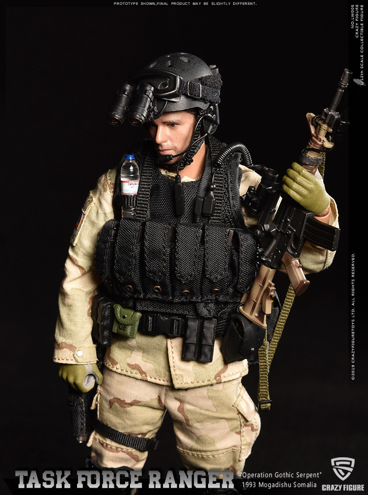Crazy Figure - 1/12  Rangers Task Force 1993 "Operation Gothic Snake" Somalia-Mogadishu Area - Master Sergeant