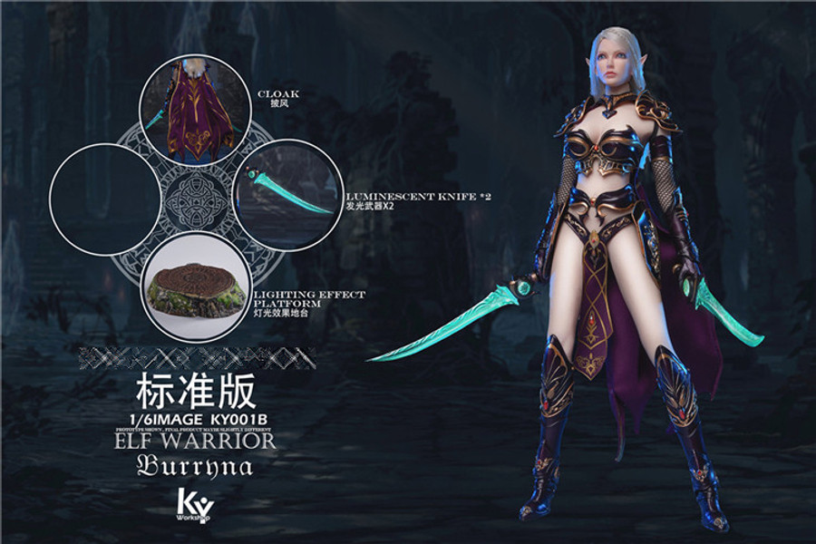 KY Workshop - Elf Female Soldier Burryna - Black Standard Version