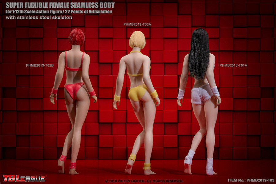 TBLeague - 1/12 Scale: Super-Flexible Female Seamless Pale Body T03A