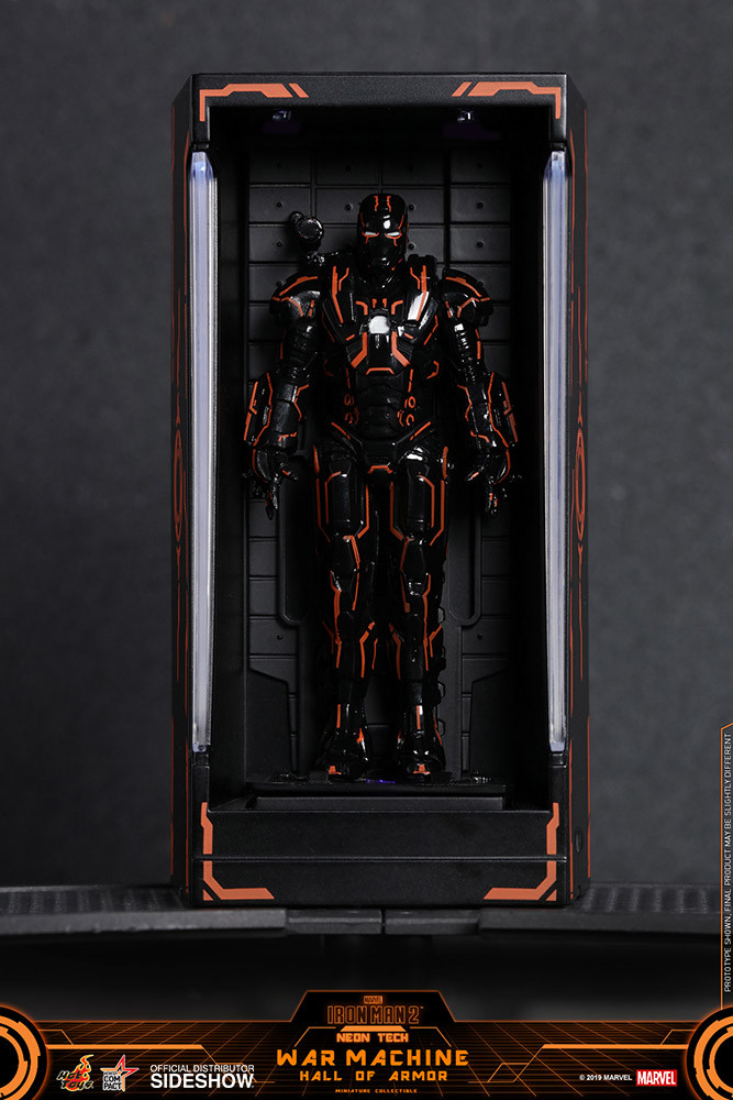 Hot Toys - Diorama Series - Neon Tech War Machine Hall of Armor