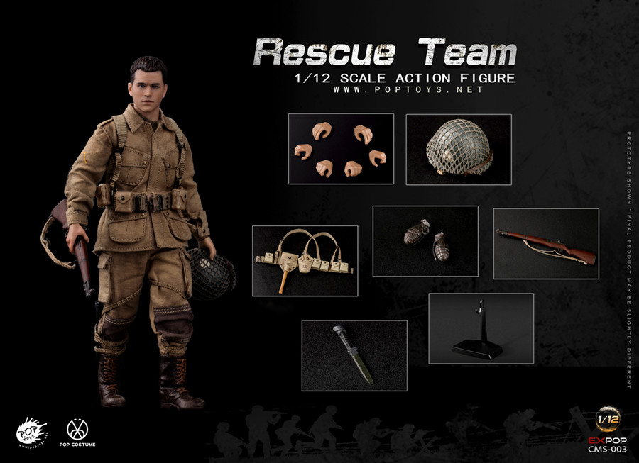 POP Toys - WWII US Rescue Squad Paratrooper 1/12