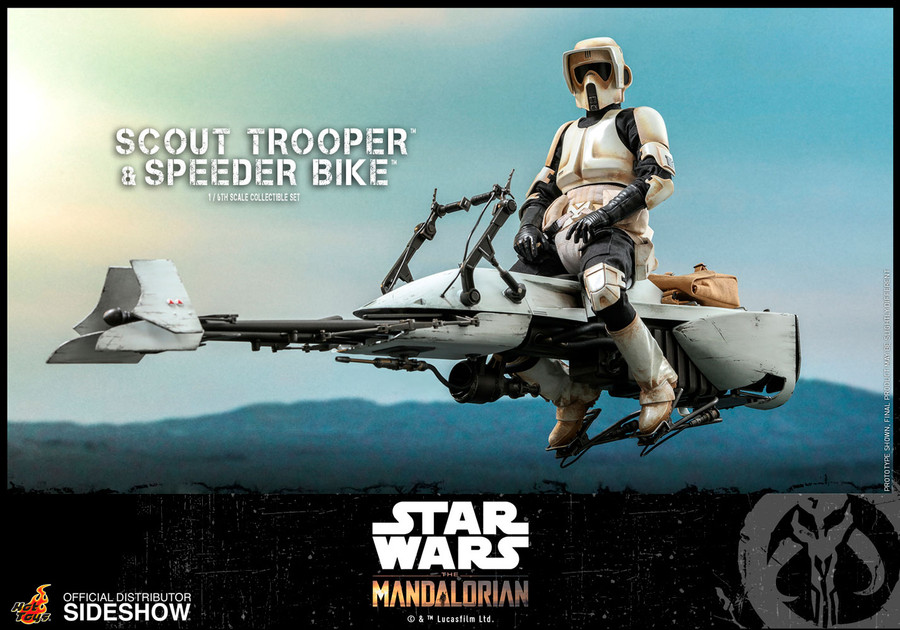 Hot Toys - Star Wars The Mandalorian - Scout Trooper and Speeder Bike Set