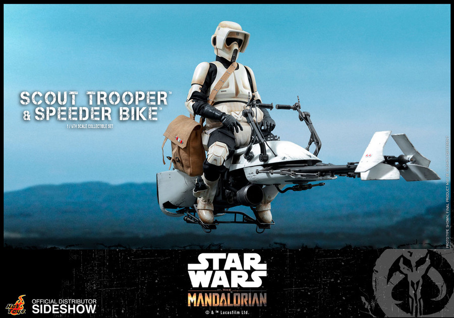 Hot Toys - Star Wars The Mandalorian - Scout Trooper and Speeder Bike Set