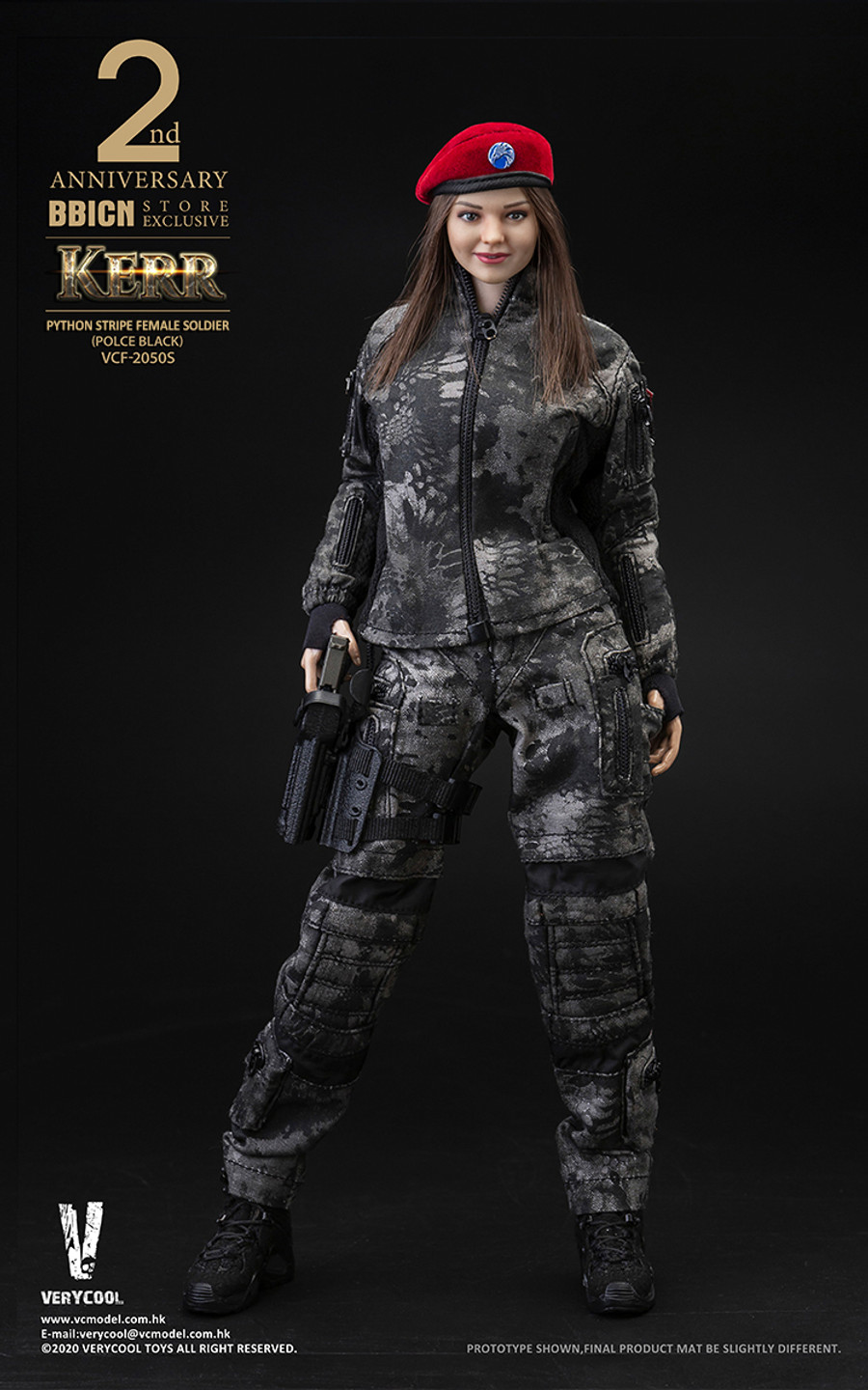 Very Cool - Police Black Python Stripe Female Soldier - Kerr