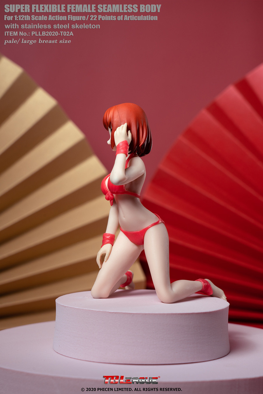 TBLeague - 1/12 Super-Flexible Female Seamless Pale Large Bust Body - Anime Red Bikini 