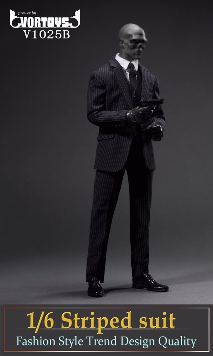 VORTOYS - 1/6 Striped Suit Black