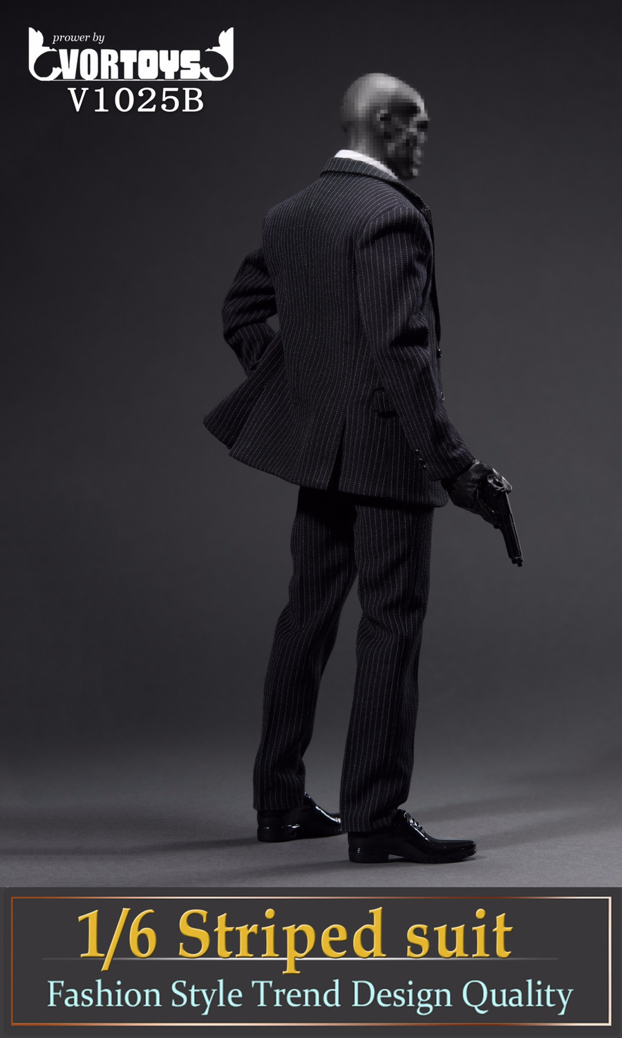 VORTOYS - 1/6 Striped Suit Black