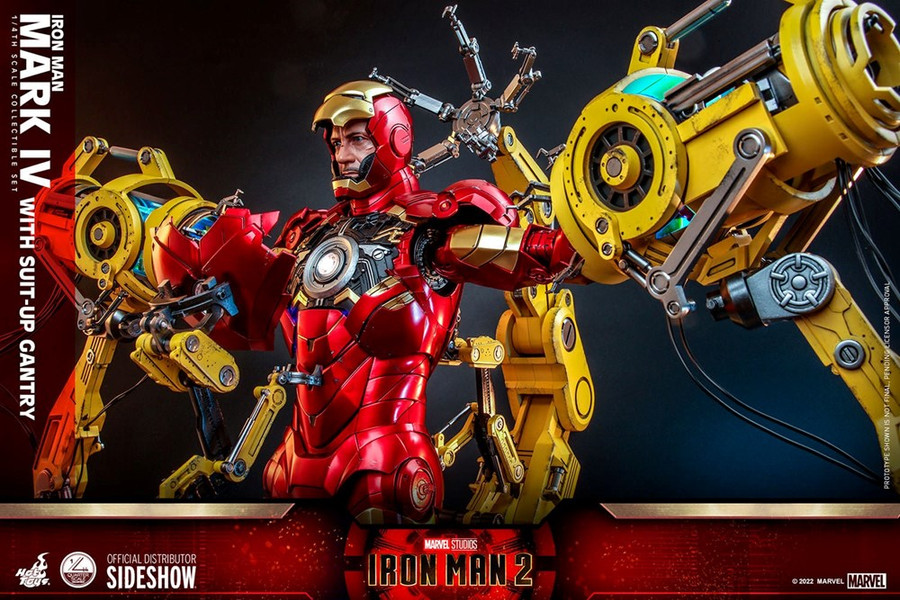 Hot Toys - Iron Man 2 - 1/4 Scale Iron Man Mark IV With Suit-Up Gantry