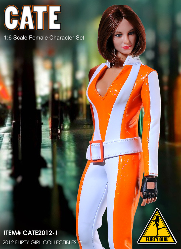 Flirty Girl - Spy Suit - Orange - Cate - No One Lives Forever