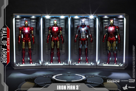 【新品未開封】HOTTOYS IRONMAN3 HALL OF ARMOR Amazon.com: HotToys MMSC006 Iron Man 3 Mark II with Hall of
