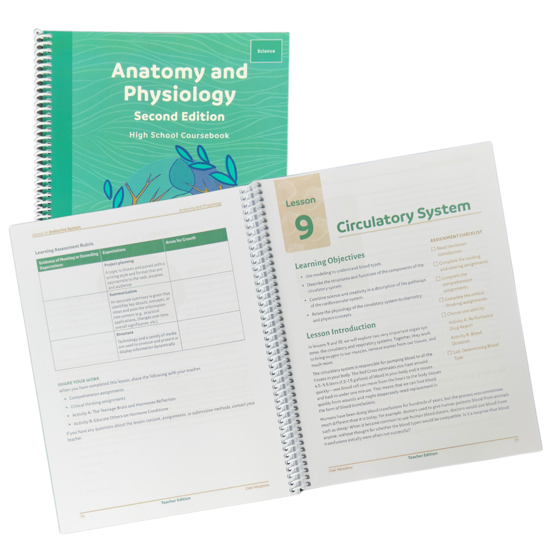 Anatomy and Physiology Course Package Oak Meadow