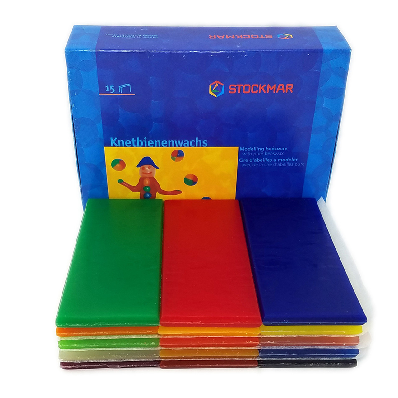 Stockmar Modeling Beeswax - 3 Assorted Pieces Red Yellow Blue