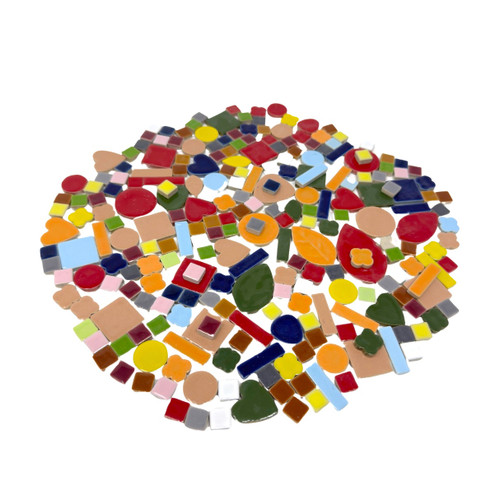 Mosaic Tile Spread Out in various colors - Crafts and supples | Oak Meadow