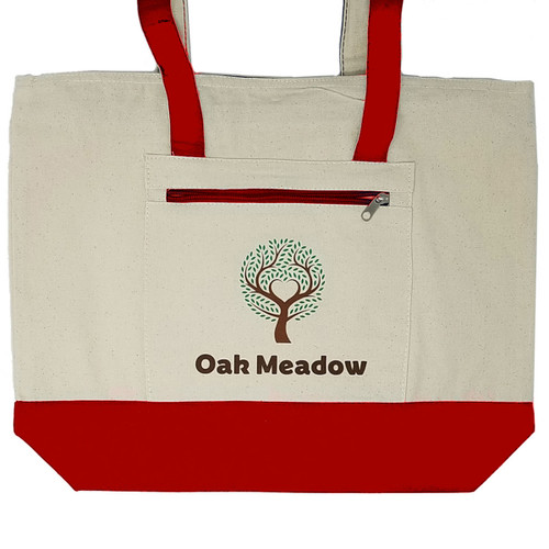 Oak Meadow Tote Bag - Red