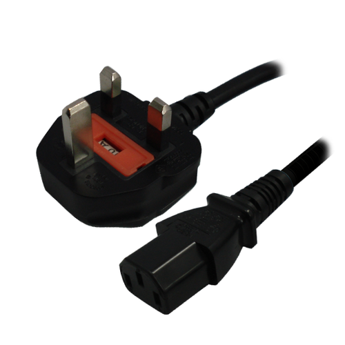 Type G, Standard UK Plug to IEC Kettle Cord 1.8m- Barcodes.com.au