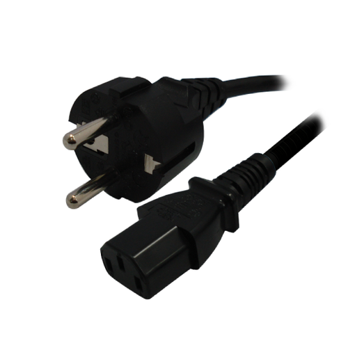 Type F, Europe Plug to IEC Kettle Cord 1.8m. Barcodes.com.au