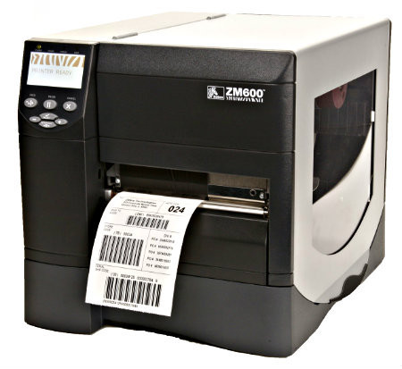 Zebra ZM600 Label Printer -Side view- from Barcodes.com.au