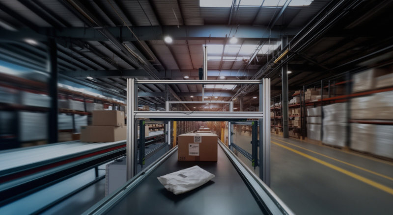 Factory showing an efficient workflow. Barcodes Group