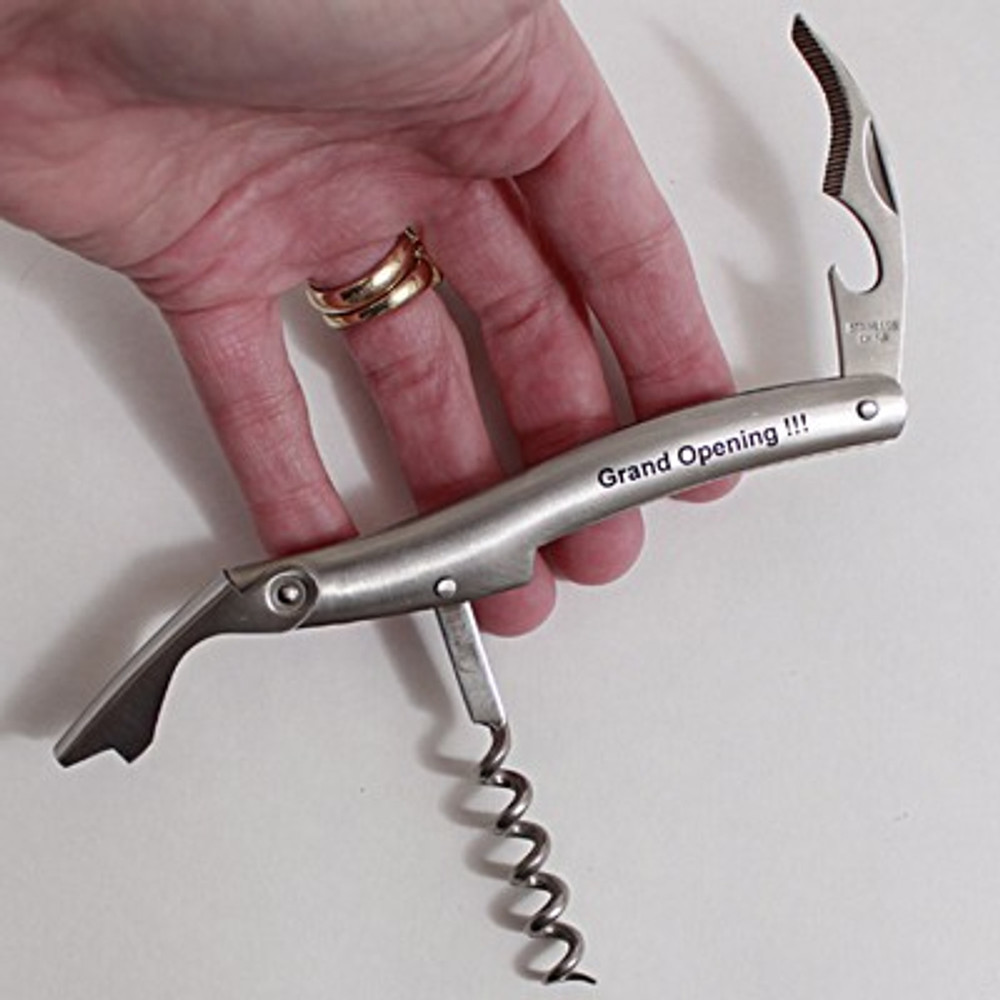 Personalized Memorial Corkscrew Bottle Opener