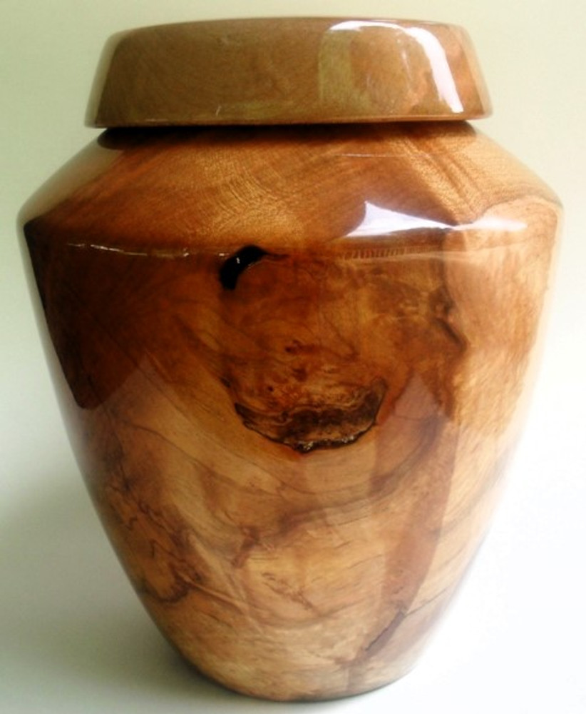 Hand Turned Timeless Maple Wood Urn