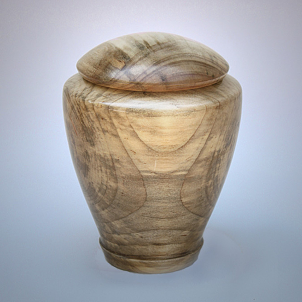 Hand Turned Tranquility Maple Wood Cremation Urn