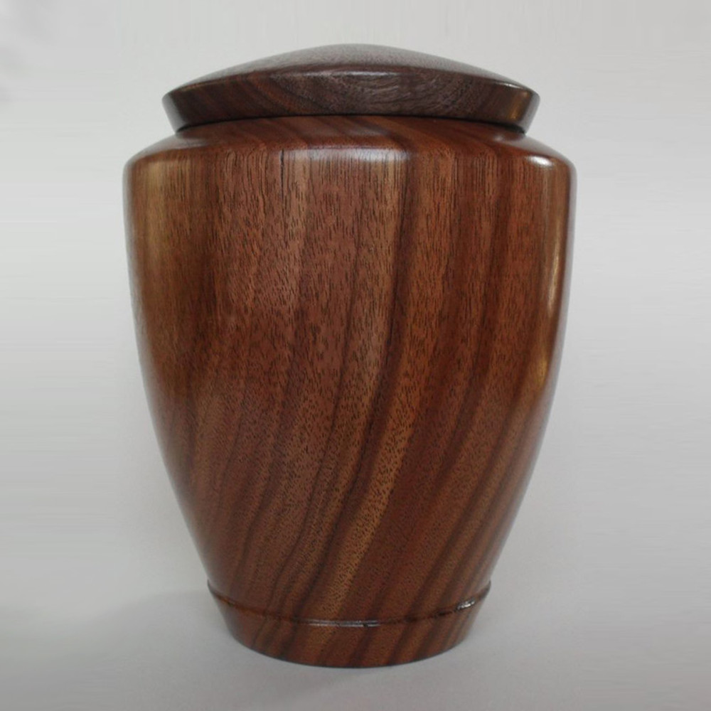 Hand Turned Tranquility Walnut Wood Cremation Urn